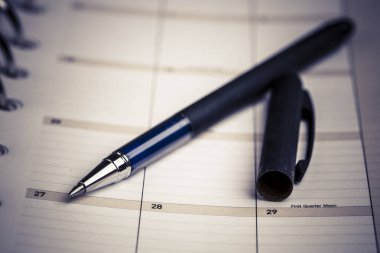 planlayıcısı, takvim ve kalem