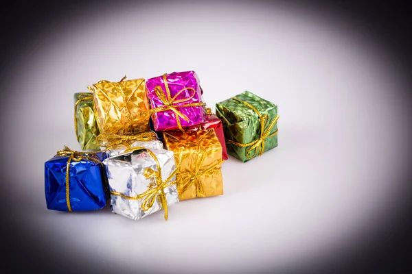 Christmas gifts on white — Stock Photo, Image