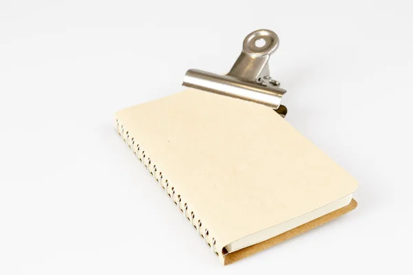 Closed empty book or diary on white — Stock Photo, Image