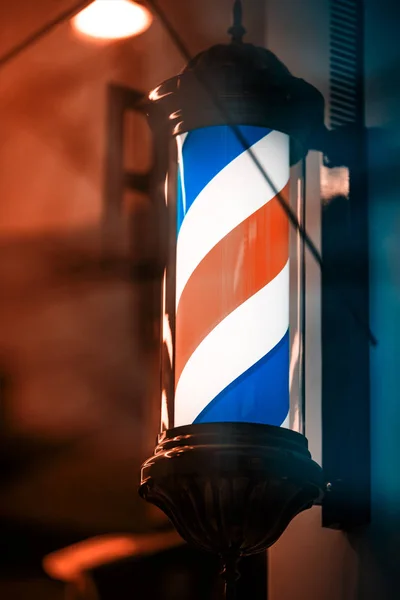 The sign of the Barber shop with dark caps — Stock Photo, Image