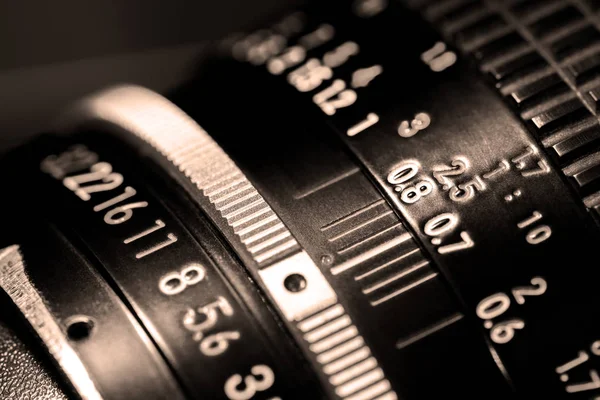 Lens photo scale — Stock Photo, Image