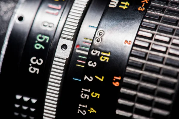Escala de fotos da lente — Fotografia de Stock