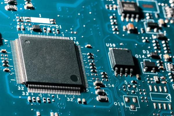 A close-up microchip Stock Image