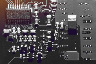 Yakın çekim bir mikroçip