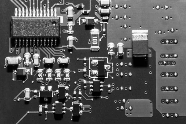 Un microchip de primer plano — Foto de Stock