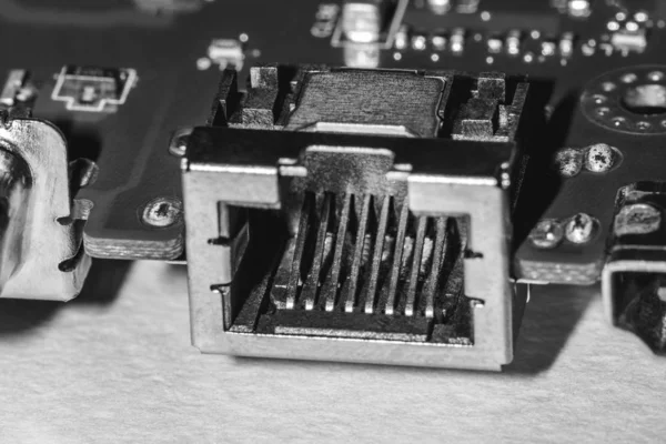 Yakın çekim bir mikroçip — Stok fotoğraf