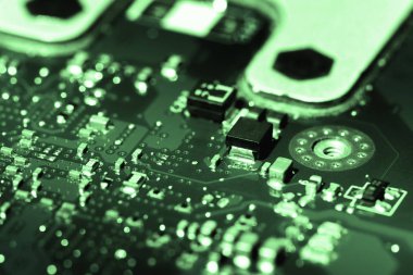 Yakın çekim bir mikroçip