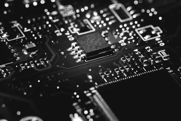 Een close-up microchip — Stockfoto