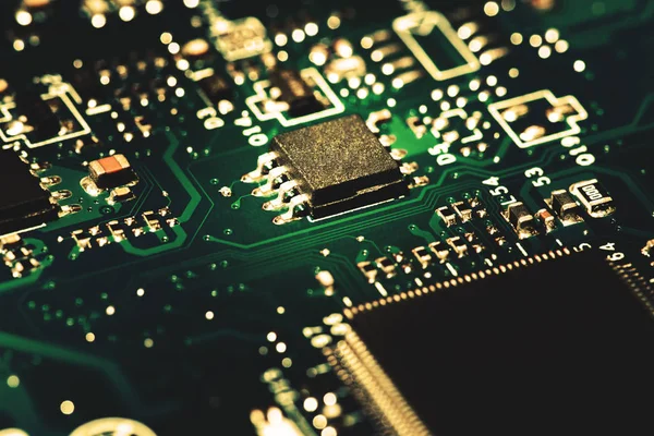 Un microchip de primer plano —  Fotos de Stock