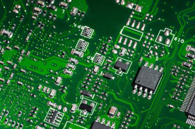 Yakın çekim bir mikroçip