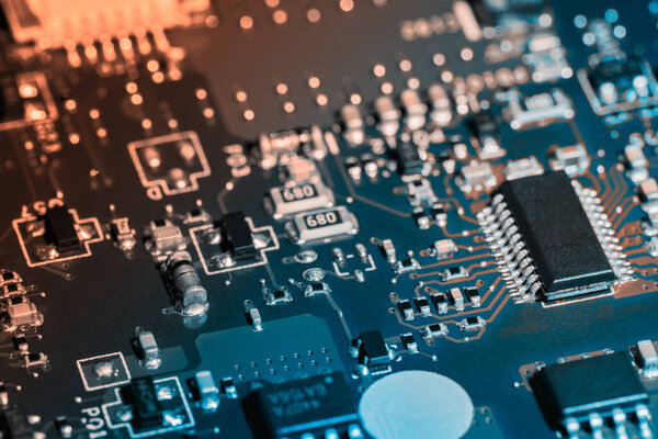 Микрочип крупного плана
