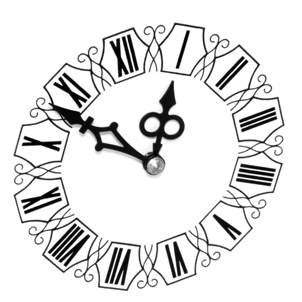 Reloj blanco con números romanos — Foto de Stock