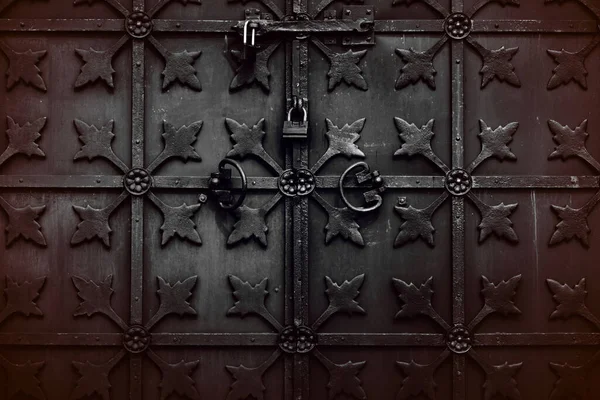 Old metal wrought iron doors — Stock Photo, Image
