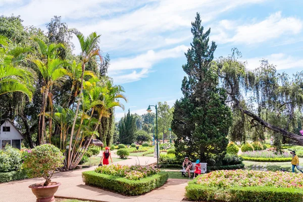 DALAT-VIETNAM-ABRIL 27, 2019: Hermoso paisaje del famoso parque de flores el 27 de abril de 2019 en DALAT, Vietnam. — Foto de Stock