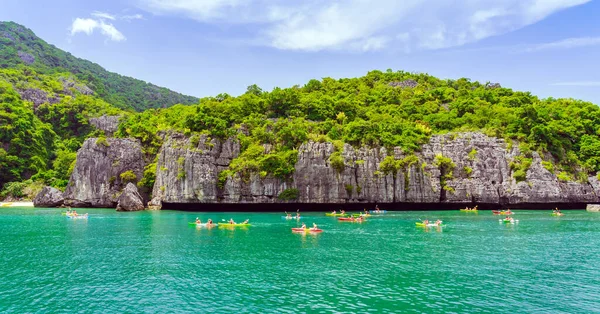 Ang Thong Marine Park Samui Tailandia Octubre 2019 Turistas Navegando — Foto de Stock