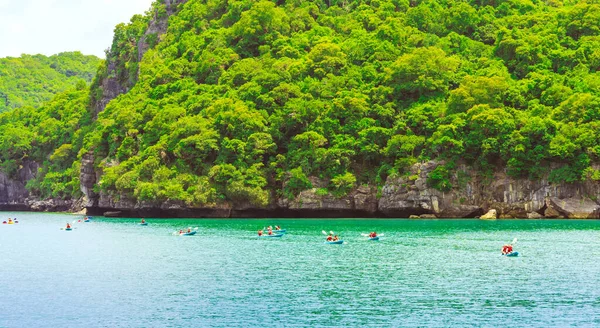 Ang Thong Marine Park Samui Tailandia Octubre 2019 Turistas Navegando — Foto de Stock