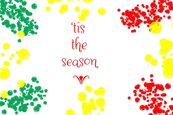 'Tis The Season Greetings Illustration On White Background — Stock Photo, Image