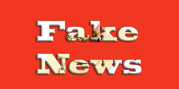 Fake-News-Text aus Rattenfallen-Bild — Stockfoto