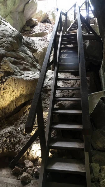 Stairs Leading From Underground Caves To The Surface