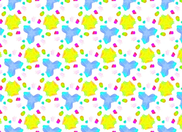 Blå och gul repeterande mönster — Stockfoto