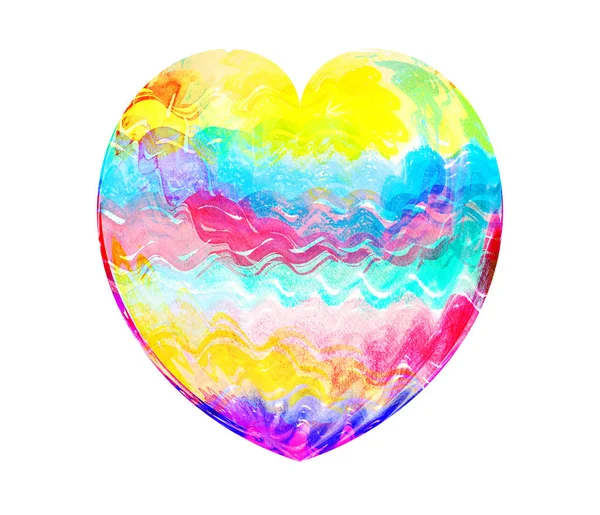 Πολύχρωμη απεικόνιση της καρδιάς — Φωτογραφία Αρχείου
