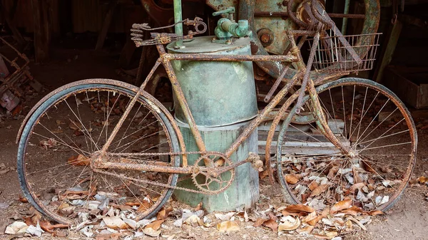 Bicicleta velha de antigamente — Fotografia de Stock