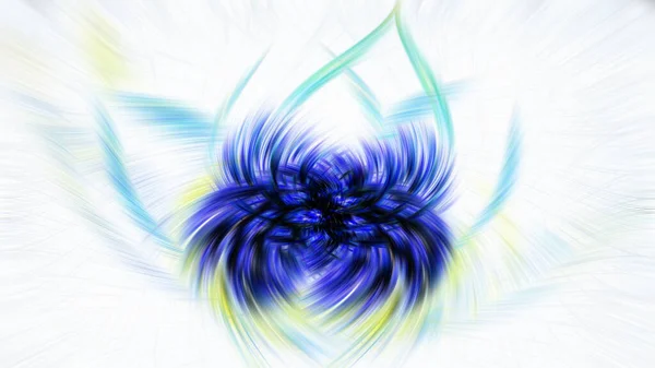 Abstract Wervelende Fractal Bloem Patroon Van Blauwe Zee Hulst Met — Stockfoto