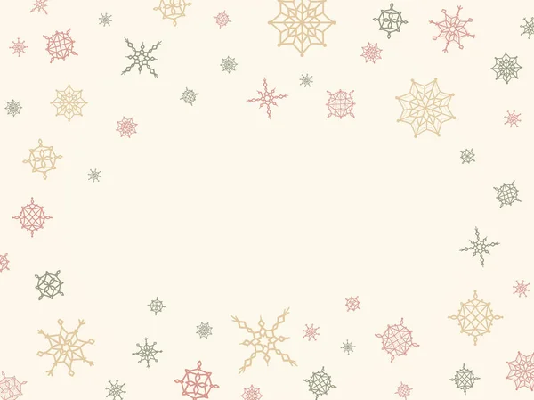 Різдвяний та зимовий фон зі сніжинками — стоковий вектор