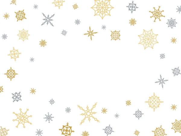 Weihnachten und Winter Hintergrund mit Schneeflocken — Stockvektor