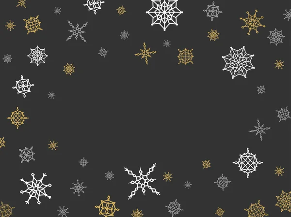圣诞节和冬季背景与雪花 — 图库矢量图片