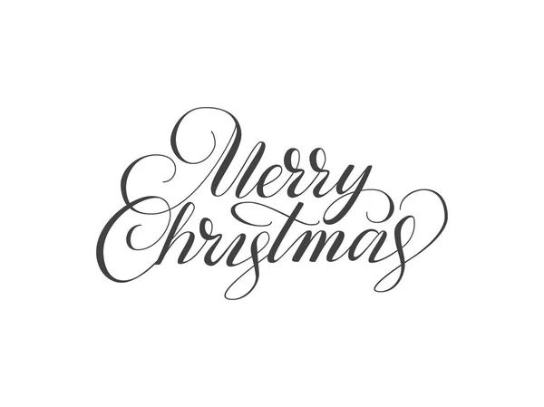 Feliz Navidad mano dibujado letras — Vector de stock