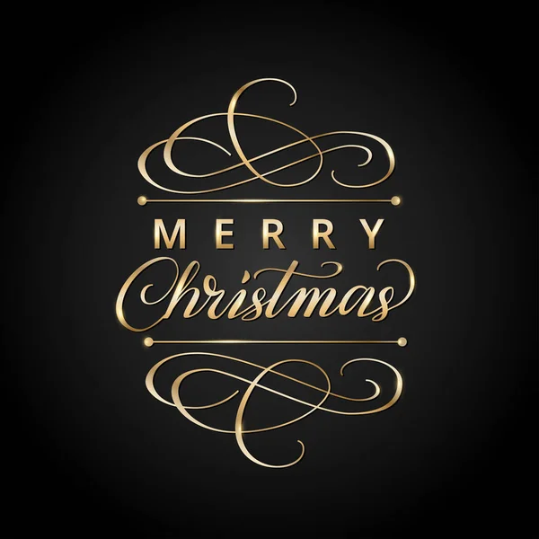 Joyeux Noël carte avec des éléments de conception typographique — Image vectorielle