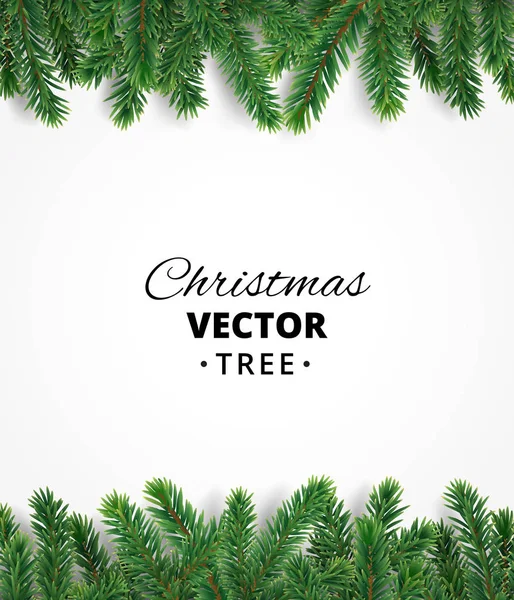 배경 벡터 크리스마스 나무 가지와 텍스트를 위한 공간 — 스톡 벡터