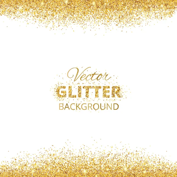 Background with glitter golden frame and space for text. — Stock Vector