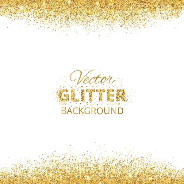 Hintergrund mit goldenem Glitzerrahmen und Platz für Text. — Stockvektor