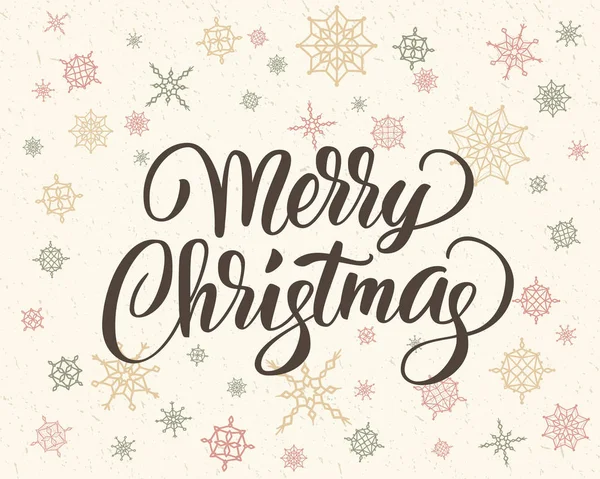 Buon Natale disegnato a mano lettering — Vettoriale Stock