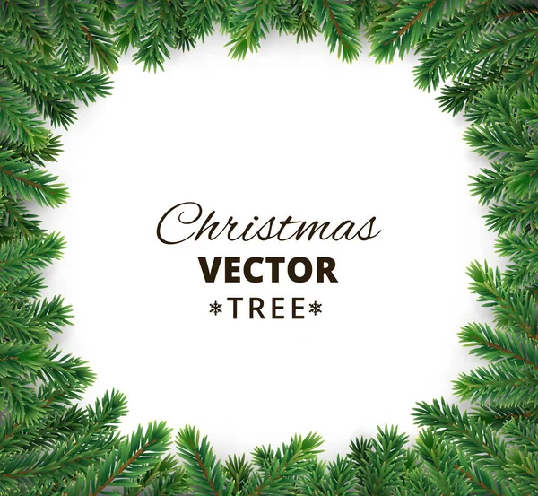 배경 벡터 크리스마스 나무 가지와 텍스트를 위한 공간 — 스톡 벡터