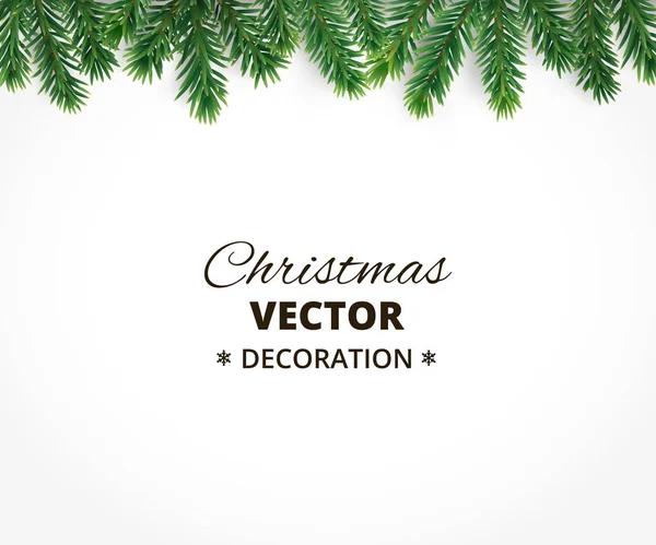 Hintergrund mit Vektor-Weihnachtsbaumzweigen und Platz für Text — Stockvektor