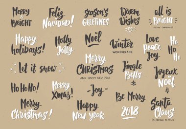 Tırnak ve dilek tebrik tatil kümesi. Elle çizilmiş metin. Büyük kartları, Hediyelik Etiketler ve etiketleri, fotoğraf bindirmeleri için posterler parti.