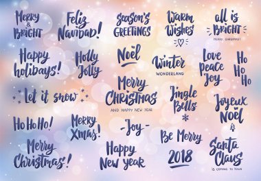 Tırnak ve dilek tebrik tatil kümesi. Elle çizilmiş metin. Büyük kartları, Hediyelik Etiketler ve etiketleri, fotoğraf bindirmeleri için posterler parti.