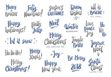 Tırnak ve dilek tebrik tatil kümesi. Elle çizilmiş metin. Büyük kartları, Hediyelik Etiketler ve etiketleri, fotoğraf bindirmeleri için posterler parti.