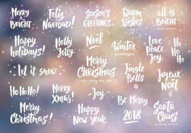 Tırnak ve dilek tebrik tatil kümesi. Elle çizilmiş metin. Büyük kartları, Hediyelik Etiketler ve etiketleri, fotoğraf bindirmeleri için posterler parti.