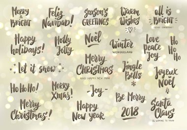 Tırnak ve dilek tebrik tatil kümesi. Elle çizilmiş metin. Büyük kartları, Hediyelik Etiketler ve etiketleri, fotoğraf bindirmeleri için posterler parti.