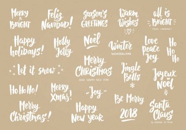 Tırnak ve dilek tebrik tatil kümesi. Elle çizilmiş metin. Büyük kartları, Hediyelik Etiketler ve etiketleri, fotoğraf bindirmeleri için posterler parti.