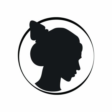 Kadın logosu yoga meditasyonu spa siluet vektör güzelliği