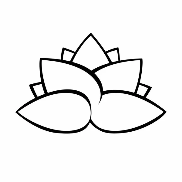 Logotipo do vetor de flor de lótus estúdio de ioga spa — Vetor de Stock