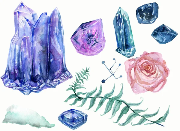 crystal mineral violet set