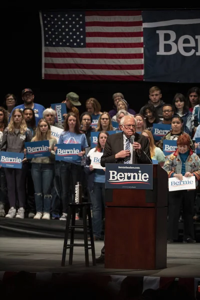 Saint Louis Usa März 2020 Der Demokratische Kandidat Bernie Sanders lizenzfreie Stockfotos