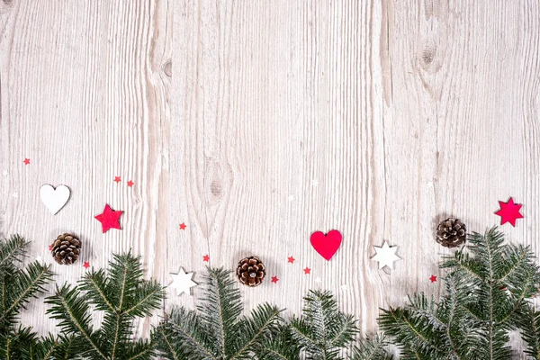 Weihnachten Hintergrund auf dem Holztisch — Stockfoto