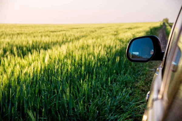 Coche y luz en la carretera. —  Fotos de Stock